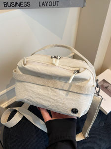 Casual Lightweight Nylon Crossbody Bag for Women Single Shoulder Bag Multi-Pocket Mobile Phone Bag Simple Stylish Ladies Purse