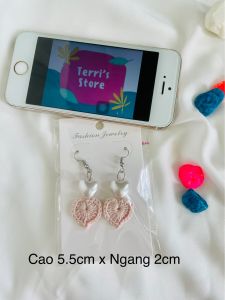 Earrings - Bông tai Handmade thủ công nhiều mẫu làm bằng len sợi - Tone màu Hồng Pastel