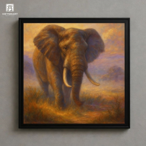 Tranh Nghệ thuật "Một Chú Voi" VIETSMART ART - Acrylic 70 x 80cm