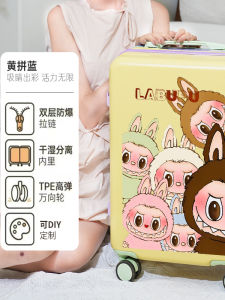 Large Capacity Travel Suitcase Womens 20 Inch Check-In Cartoon Pattern ABS+PC Material with Password Lock And Four-Way Wheels