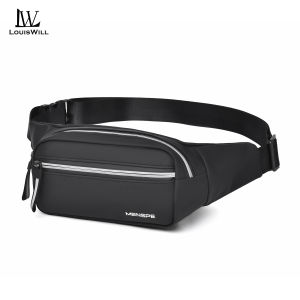 LouisWill Mens Chest Bag Fashion Waist Bag Crossbody Bag Waterproof Sports Bag Large Capacity Casual Bag Messenger Bag Shoulder Bag Outdoor Fitness Bag Business Bag