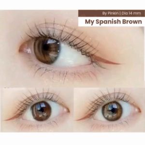 Softlens My Spanish Warna Brown Natural Lens by Pinkinsoftlens Normal Minus