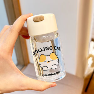 Cốc Thủy Tinh Mini Dành Cho Nữ Cốc Đi Bộ Cốc Đi Làm Cốc Đựng Nước Bằng Thủy Tinh Borosilicate Cao Cấp Cốc Đựng Nước Đi Bộ Mùa Hè