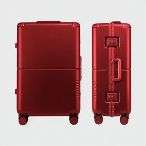 Red Wedding Luggage Suitcase Travel Bag Set Wet And Dry Separation Bridegroom Trunk Fashionable ABS PC Material with Locks