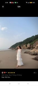 Đầm maxi cổ bông