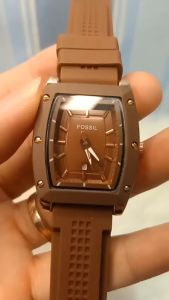 Jam Tangan Wanita Fo55il Karet Rubber Mewah Fashion Cewek Kekinian Keren Elegan