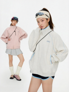 OWOX | Áo Cardigan Thể Thao Cổ Đứng Màu Khối