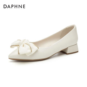 Daphne | Elegant Dress Matching Pointed Toe Chunky Heel Fall New French Style Shoe