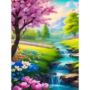 CHENISTORY Painting By Numbers House Landscape HandPainted DIY Oil Painting Drawing On Canvas Unique Gift Home Decoration