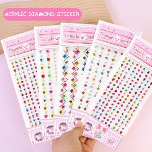 Stiker Batu Permata Kreatif Stiker Kinerja Anak Dekorasi Stiker Berlian Tiga Dimensi - 🌹Tamia