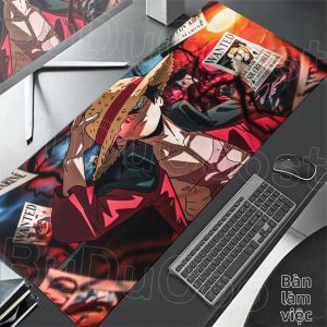 Bandai | One Piece Luffy Speed ​​Black XL HD In Hình Chuột Chơi Game Thảm Chống Trơn Trượt Laptop Bàn Thảm Bàn Phím Văn Phòng Phụ Kiện Cao Su + Vải