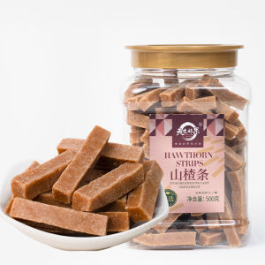 Handheld Haws Fruit Strip 500g Childhood Snack Baked Leisure Food Honeyed Dried Fruit Square Bottle Preservation Chinese Specialty