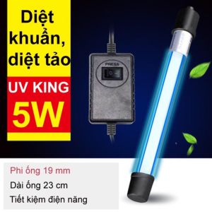 Bóng Đèn UV Diệt Tảo Diệt Khuẩn  UVC 5W Cho Hồ Dưới 60cm . Phụ Kiện Hồ Cá Đèn UV 5W