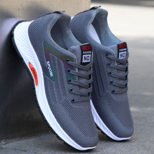 Mens Shoes Summer Breathable Deodorizing Filter Mesh Shoes Mens Casual Sports Running Shoes Soft Bottom Non Slip Wear-Resistant Work Shoes Men