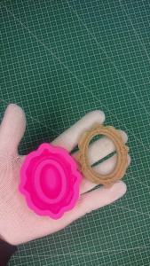 Vintage Embossed Lace Frame Mold Picture Frame Silicone Mold for Cake Decorating Chocolate Clay Drip Glaze Mold