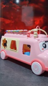 Mainan Musik Edukasi Anak Bayi Balita Xylophone Mobil Bus