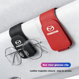 Multi Functional Car Glasses Holder Sun Visor Storage Clip Sunglasses Clip For Mazda 2 6 CX5 CX80 CX70 CX90 MX30 CX60 CX50 CX30
