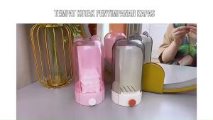 MI-K151 Tempat Kotak Penyimpanan Kapas Otomatis Organizer Gantung Serbaguna / Dispenser Kapas Otomatis Kotak Kosmetik Kotak Serbaguna Mini Anti Air