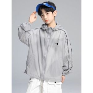 Childrens Lightweight Loose Outdoor Casual UV Protection Clothes Thin Outerwear for Boys And Girls Summer Fashionable