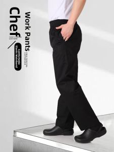 FAYILANG | Black Elasticated Work Trousers