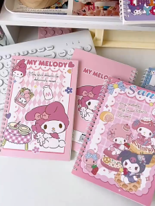 Buku Nota Kartun Comel Sanrio My Melody Kuromi Untuk Pelajar Buku Spiral Tebal Jurnal Harian A5 Sanrio Coil Book Girl Kuromi Diary School Student Thickened Notebook Cinnamoroll 三丽鸥线圈本高颜值少女卡通库洛米手账日记本小学生加厚笔记本子 B011