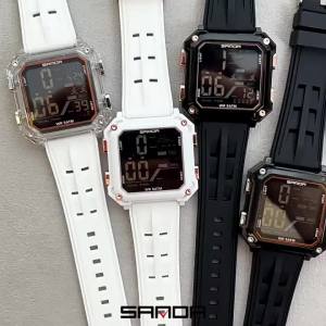 Sanda | SANDA Luxury Brand Electronic Timepiece for Guys LED Display Multifunctional Stopwatch Waterproof Tactical Daily Male Watch