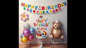 ส่งจากไทย อินสตาแกรม ดัง ชุดลูกโป่งวันเกิด สำหรับเด็ก ปาร์ตี้ครบรอบปี พื้นหลังสไตล์ ชุดตกแต่งน่ารัก