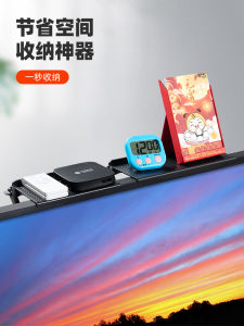 TV Top Display Stand Box Storage Rack Holder Plastic Material No Drilling Required for Cable Box And TV Display Organizer