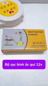 Bộ sạc bình ắcquy tự động ngắt 12V 2Ah-20Ah sạc acquy xe máy xe ô tô có đèn led báo đầy