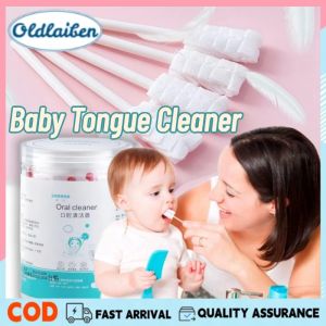 Oldlaiben 30Pcs Baby Oral Cleaner Gauze Toothbrush Newborn Soft Toothbrush Baby Tongue Cleaning
