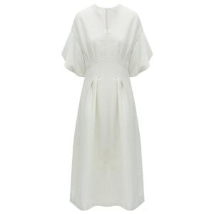 COCOBELLA | Elegant Texture Pleated Waist Dress