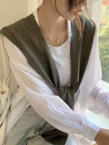 ฤดูใบไม้ร่วงมัลติฟังก์ชั่ถักผ้าคลุมไหล่แฟชั่น เรียบง่าย ขนสัตว์ แผ่นรองไหล่ ฤดูใบไม้ผลิ ห้องปรับอากาศคอป้องกันความอบอุ่น หลากหลาย