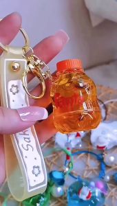 Móc khóa xe máy ô tô hình chai nước giải khát coca cola sprite fanta móc treo balo túi xách siêu dễ thương