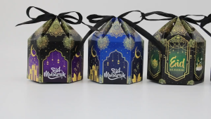 BHQ 2026 Eid Mubarak Candy Gift Box Ramadan Cookie Chocolate Boxes Eid Gift Packaging Bags Decoration