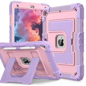 Case for iPad 10.2 7th 8th 9th 10thCase Safe Silicon + PC Shoulder Strap Shockproof Stand Tablet Cover Handle Stand Rugged Funda