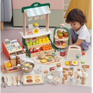 Simulation Dessert Set Wooden Toy Kit