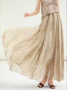 COCOBELLA | Romantic Printed Long Skirt