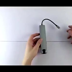 Novsight 8 in 1 Hub Type C to HDMI USB 3.0 4K Converter / Aluminum Shell Adapter