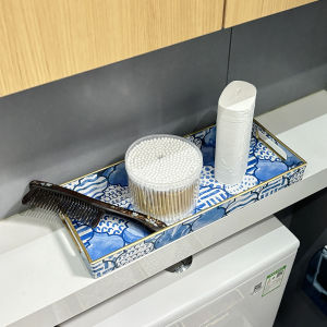 Luxurious Decorative Tray Modern Simplicity Style Storage Organizer for Kitchen Bathroom Entrance Car Keys Placement Plate