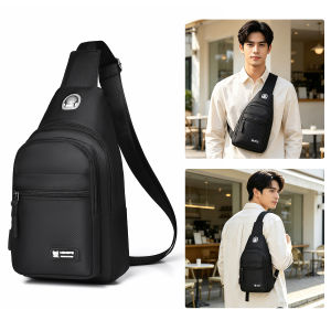 MENSPE Mens Chest Bag Multi-Functional Crossbody Bag Smooth Zipper Bag Sports Bag Waterproof Anti-Thief Code Lock Casual Bag Street Shoulder Bag Messenger Bag