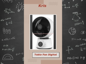 Kris 8inch Table Fan White Circulation Kipas Angin Meja Warna Putih Model Minimalis Krisbow Dengan Remote