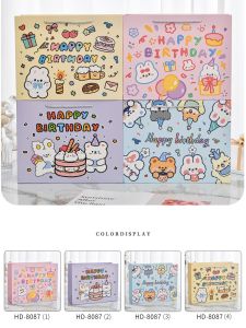 Large Pink Cute Style Cartoon Dog Birthday Gift Bag Handheld Super Size Shoe Box Packaging Bag Happy Birthday Gift Wrapping