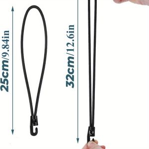 5PCS Elastic Stretcher Hook - Rubber Tarpaulin Tensioner W/Anti-Slip Luggage Rope Strap for Camping/Car Roof