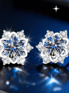 East Beauty | Sterling 999 Snowflake Earrings