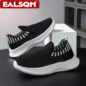 เด็กชายระบายอากาศได้ดีตาข่ายรองเท้า SLIP-ON น้ำหนักเบาถุงเท้าเด็กรองเท้าผ้าใบรองเท้าสบายๆสำหรับสาวเทนนิสกลางแจ้ง
