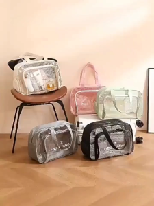 กระเป๋าเครื่องสำอางค์ กันน้ำ ที่ใส่ของ พกพาสะดวกใช้งานง่าย อเนกประสงค์ มีที่เก็บรองเท้าแบบสแตนด์อโลน