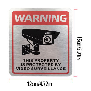 Nhôm 24 Giờ Tiếng Anh Dấu Hiệu Cảnh Báo Lãnh Thổ Riêng Khu Giám Sát Sân Mảng Bám Hình Chữ Nhật Phong Cách Hiện Đại