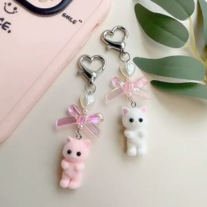【In Stock】New Plush Cute Three-dimensional Cat Keychain Bag Pendant Girl Accessory Penggantung Cincin Kunci 钥匙扣挂件
