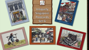 Uniquely Singapore Postcard Set G - Set of 5 - Chinatown Series - by Joanna Wong