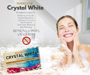 Madelene Crystal White 100g Soap: Anti-Viral, Anti-Fungal, Odor Eliminator & Whitening